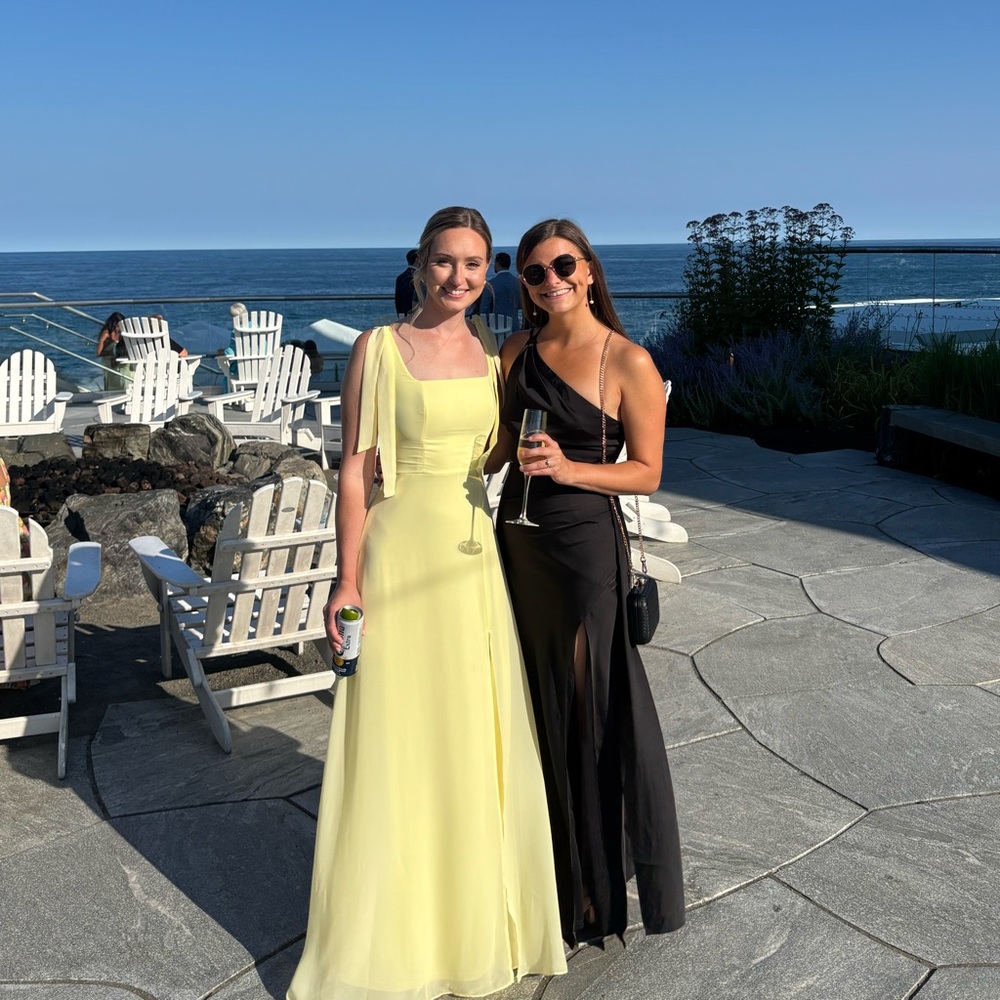 Yellow lemon sorbet bridesmaid dress